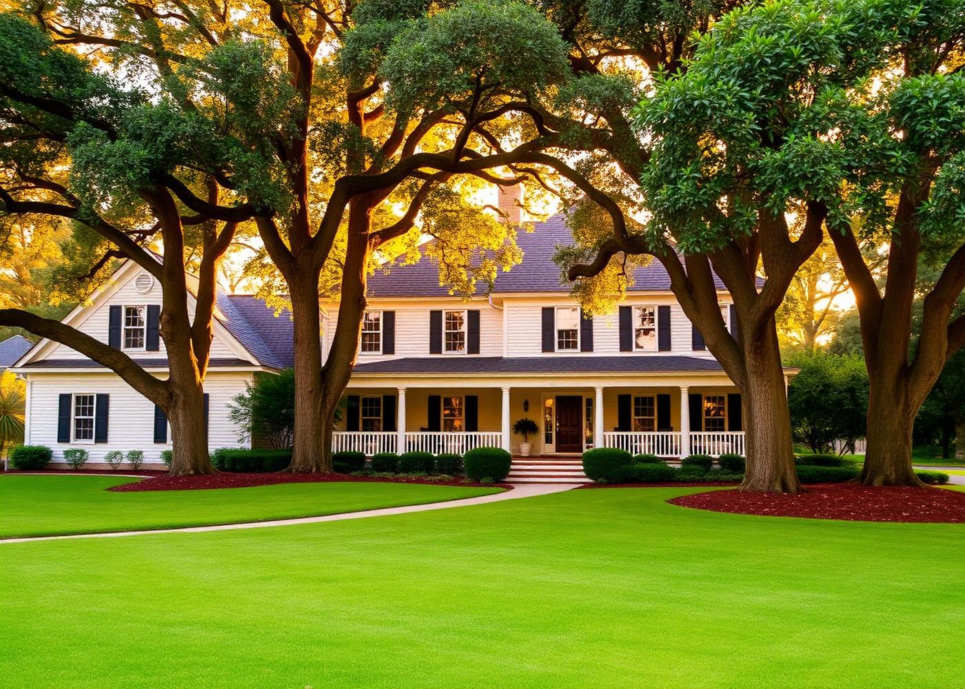 A southern home with a well-kept yard